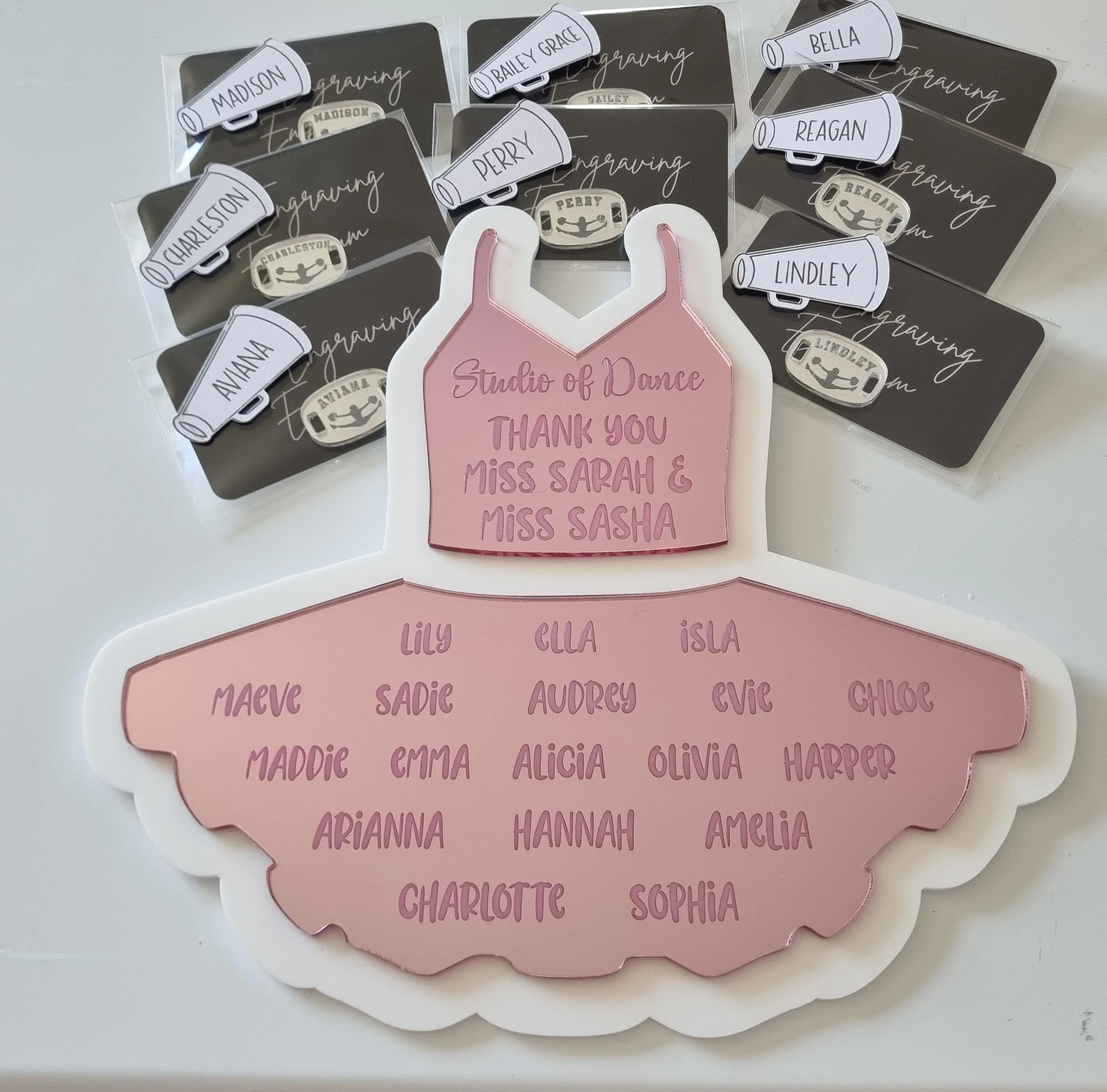 Dance Teacher Gift Set – Ballet Coach Plaque & Shoe Tags Set