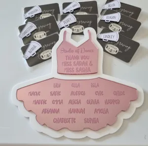 Dance Teacher Gift Set – Ballet Coach Plaque & Shoe Tags Set