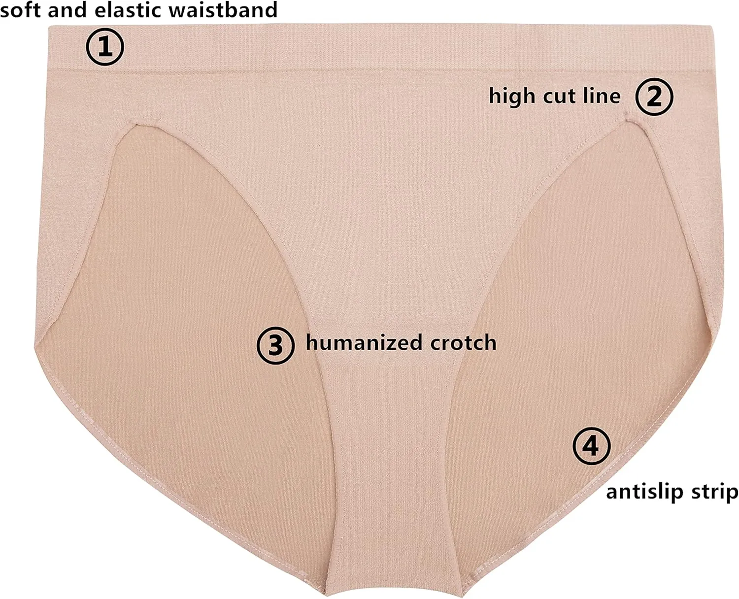 DANSHOW Women and Girls Professional Dance Ballet Briefs Adult Gymnastics High Cut Underwear