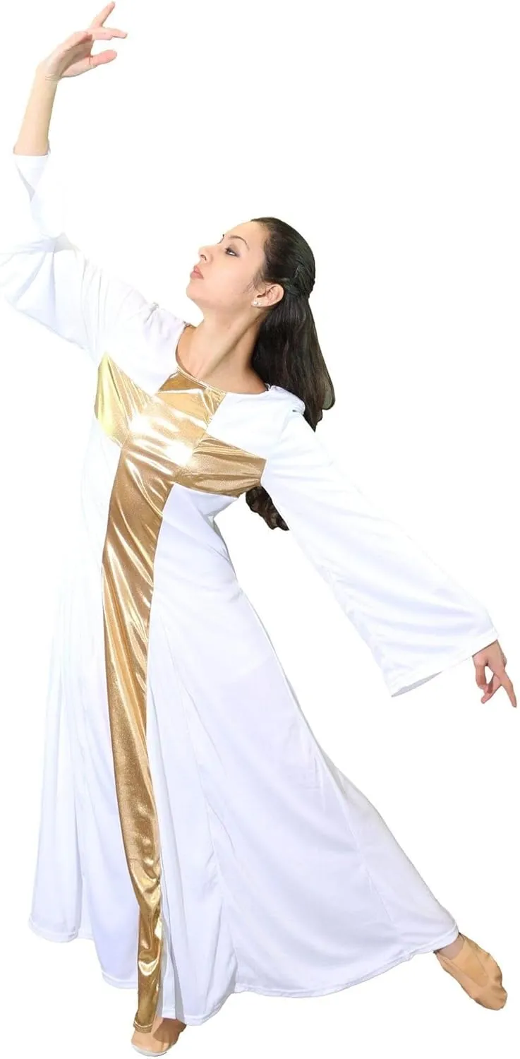 Danzcue Womens Praise Cross Long Dress
