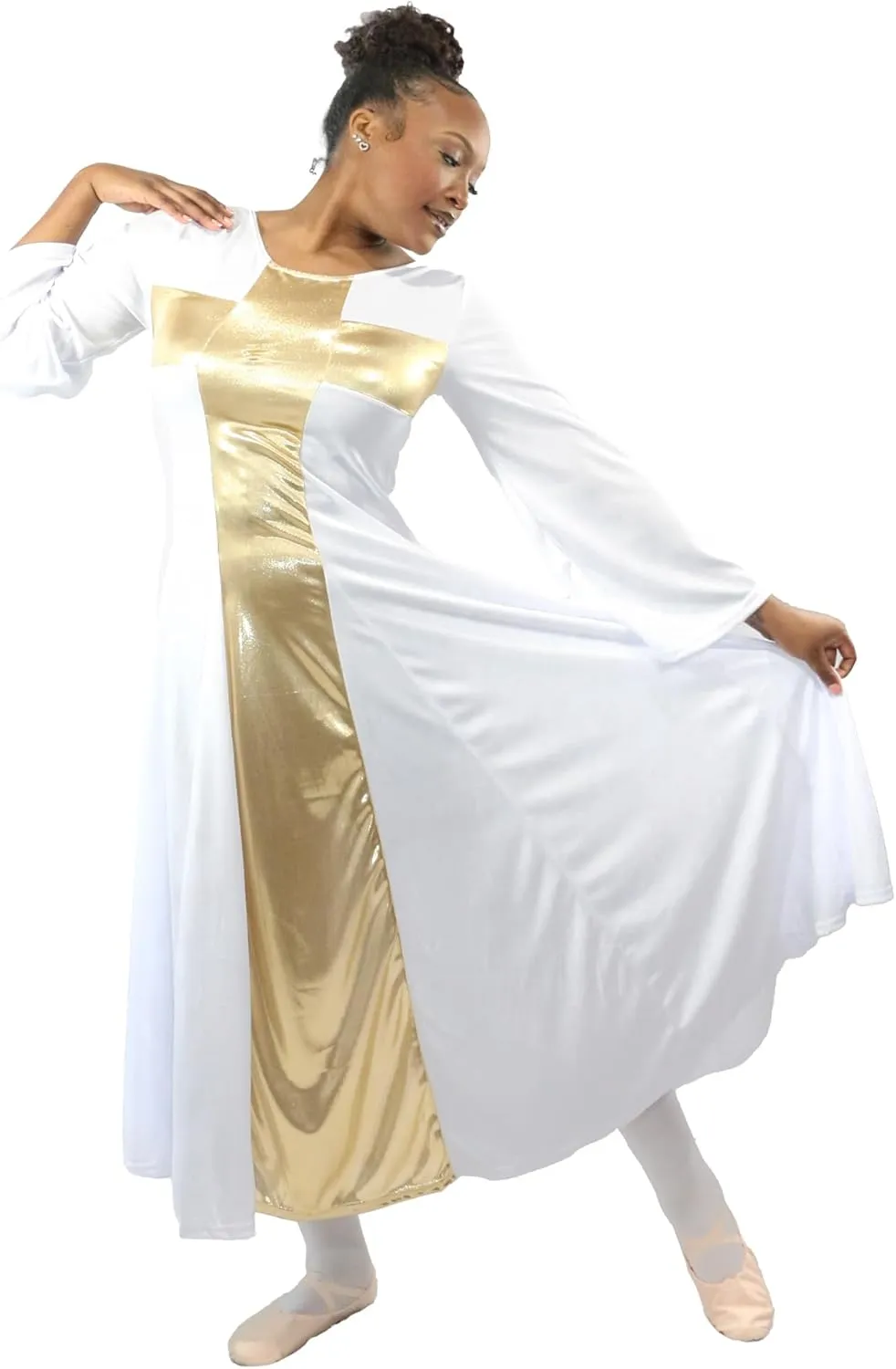 Danzcue Womens Praise Cross Long Dress