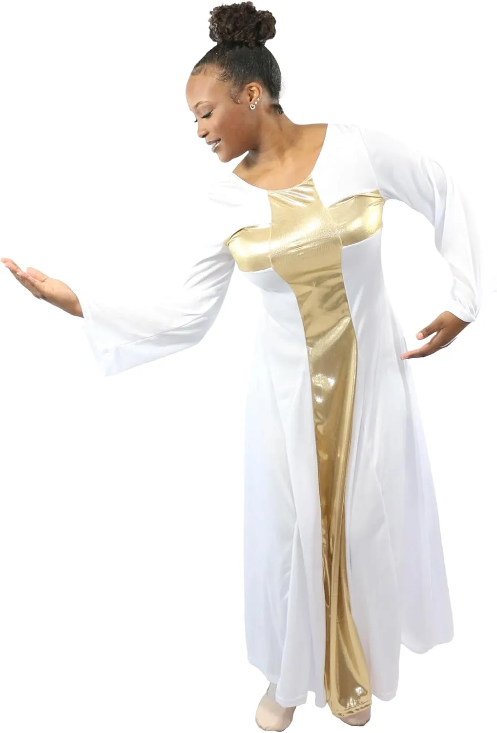 Danzcue Womens Praise Cross Long Dress