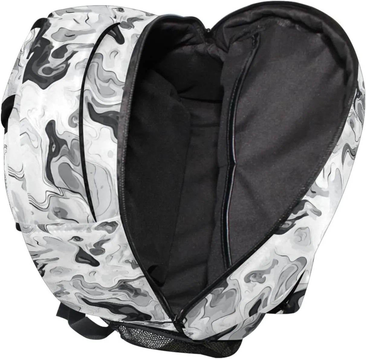 Day Backpack for Men and Women Fashion Laptop Bookbag with Chest Strap for Business Work College Travel Trip Camouflage White