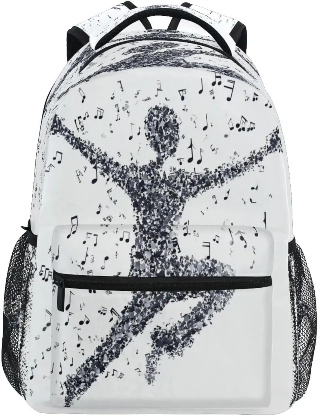 Day Backpack for Teacher Nurse Fashion Backpack With Water Bottle Pocket with Chest Strap for Travel Trip Disco Man