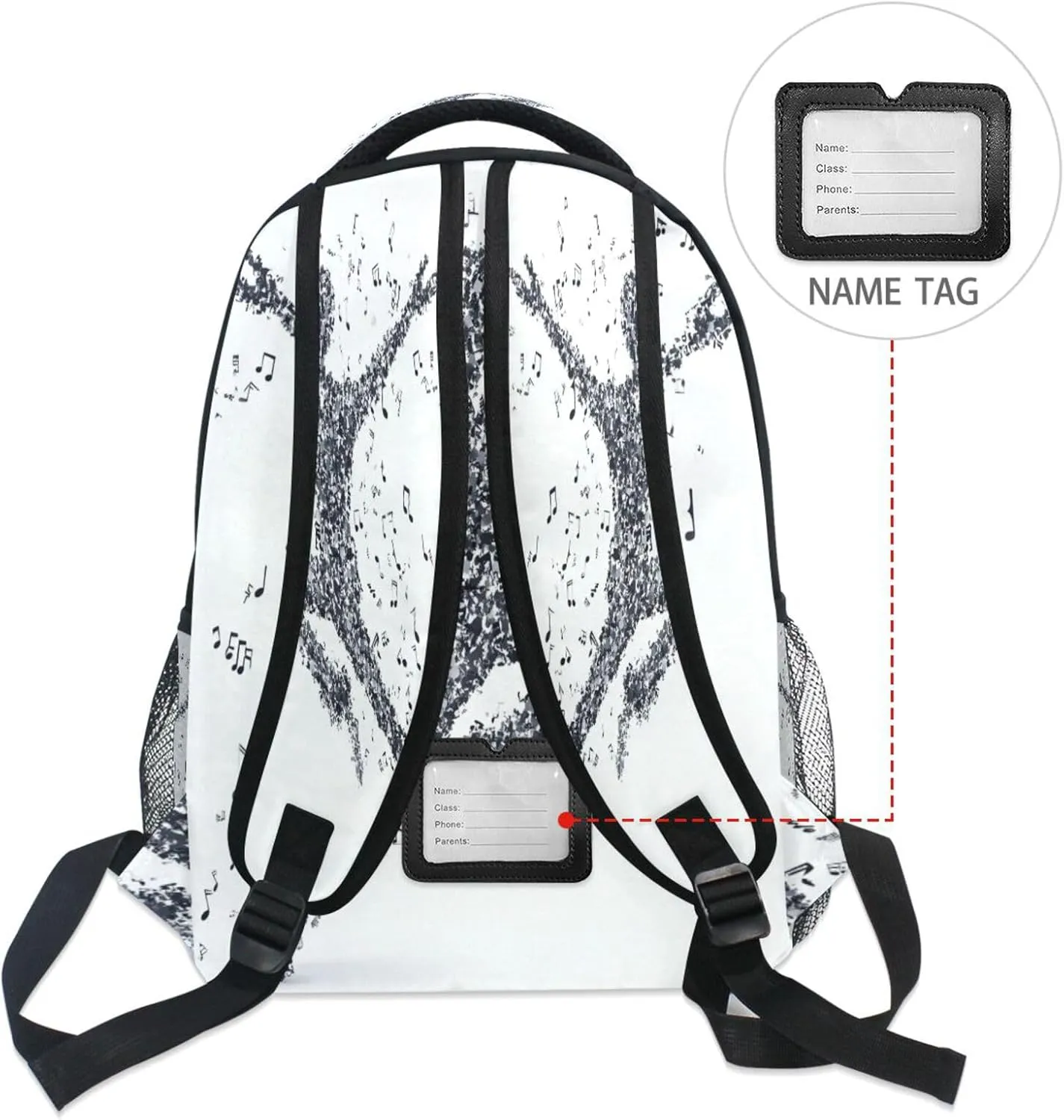 Day Backpack for Teacher Nurse Fashion Backpack With Water Bottle Pocket with Chest Strap for Travel Trip Disco Man