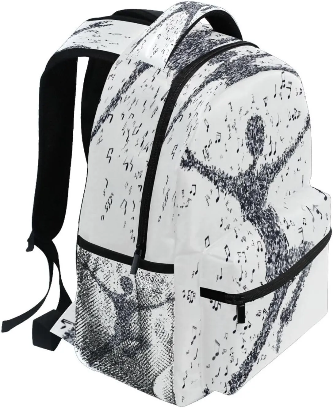 Day Backpack for Teacher Nurse Fashion Backpack With Water Bottle Pocket with Chest Strap for Travel Trip Disco Man