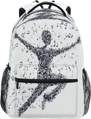 Day Backpack for Teacher Nurse Fashion Backpack With Water Bottle Pocket with Chest Strap for Travel Trip Disco Man