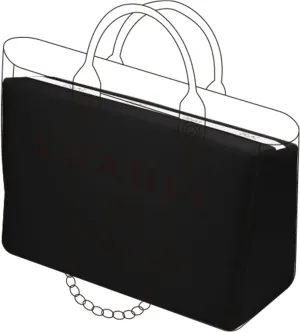 DGAZ Purse Pillow Shaper Insert for Chanel Deauville Canvas Bags, Silky Pillow Shaper for Luxury Handbags(Black,Small)