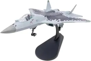 Diecast Plane Model 1:100 for SU57 Fighter Airplane Model for Collection Multi-Functional Decoration
