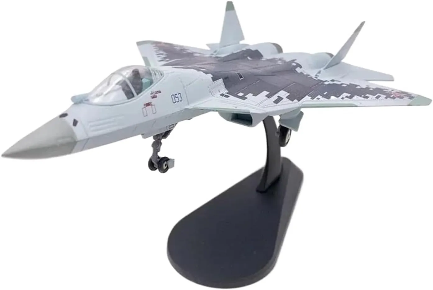 Diecast Plane Model 1:100 for SU57 Fighter Airplane Model for Collection Multi-Functional Decoration