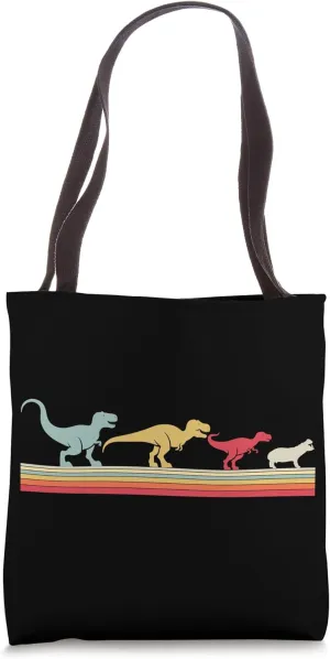 Dinosaur Hippo Evolution Fun Paleontology Tote Bag