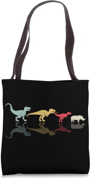 Dinosaur Rhino Evolution Fun Paleontology Tote Bag
