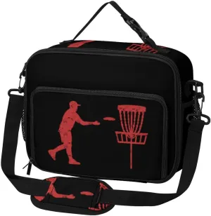 Disc Golf Icon Basket Large Insulated Lunch Bag Reusable Lunch Cooler Bags Tote for Work Picnic Outdoor