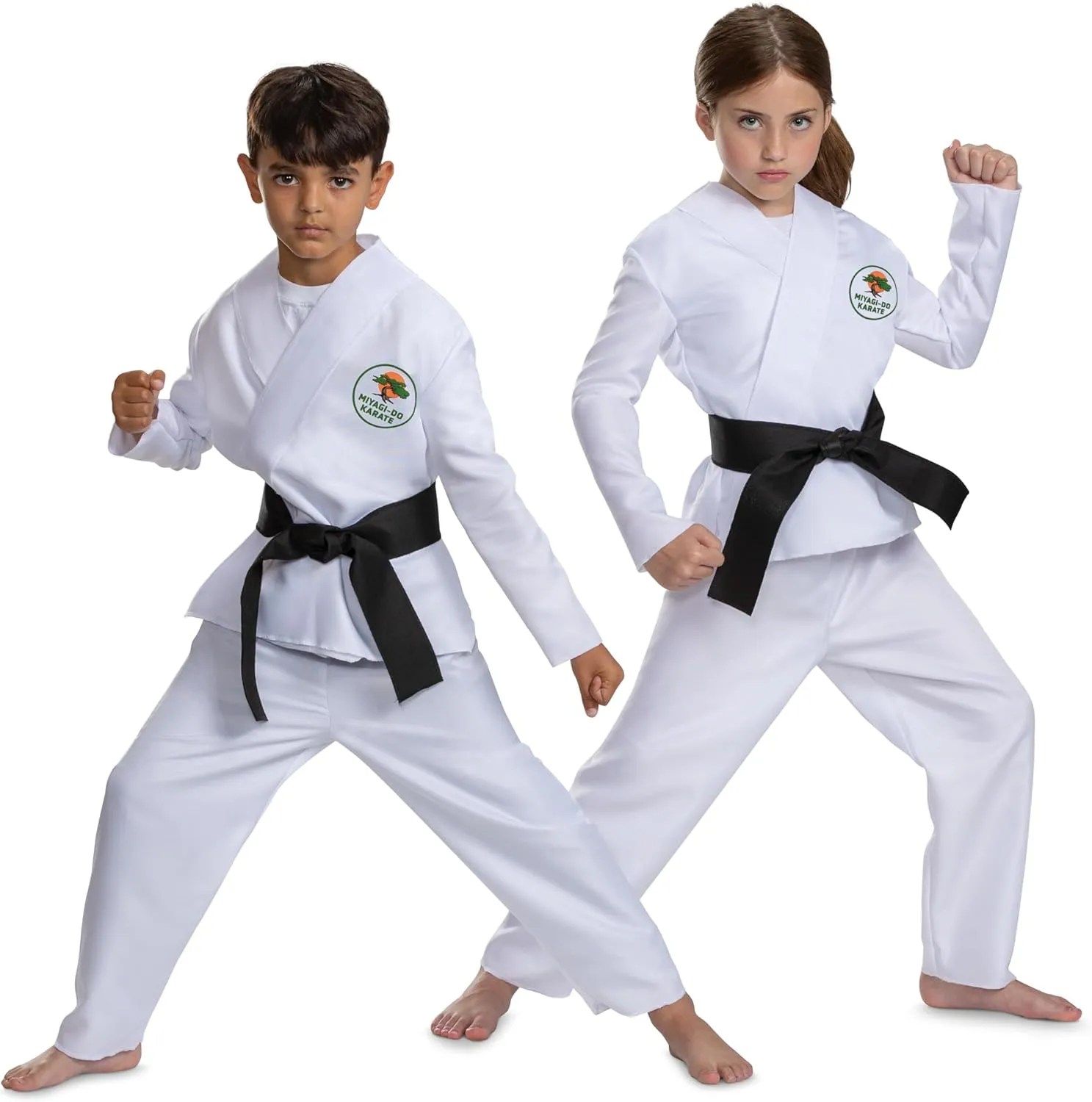 Disguise Boys Cobra Kai Miyagi Do Kids Costume, Official Cobra Kai Costume Gi With Belt and Pants