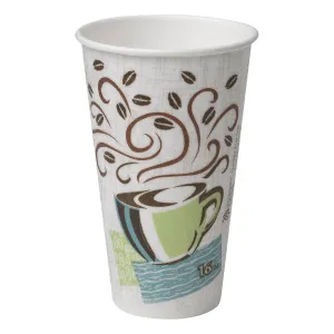 Dixie PerfecTouch 16 oz. Insulated Paper Hot Coffee Cup by GP PRO (Georgia-Pacific), Coffee Haze, 5356DX, 500 Count (25 Cups Per Sleeve, 20 Sleeves Per Case), Coffee Haze Design