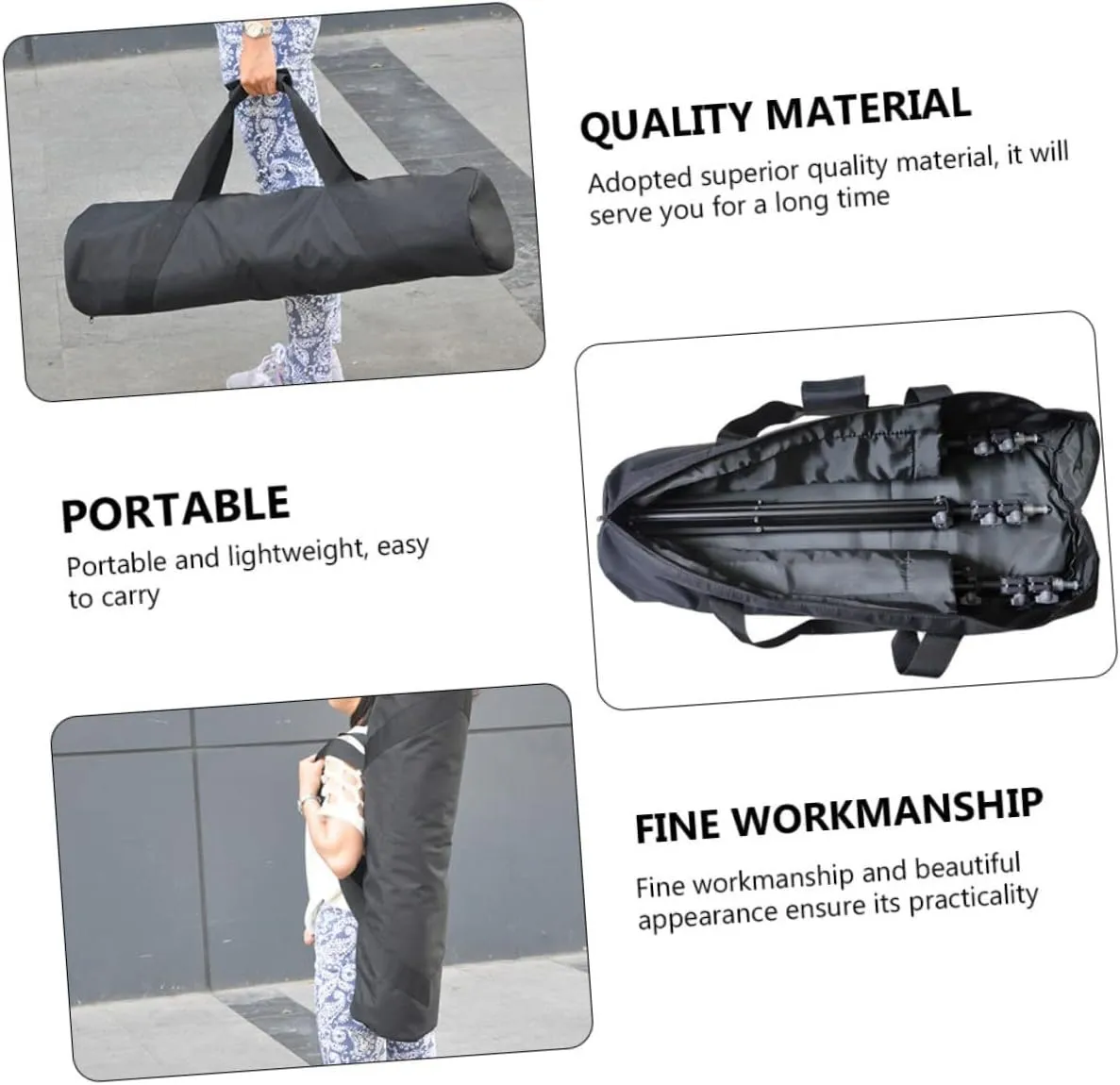 DOITOOL Portable Camera Bag for Tripod Oxford Fabric Storage Container Photography Accessory Bag Shoulder Strap