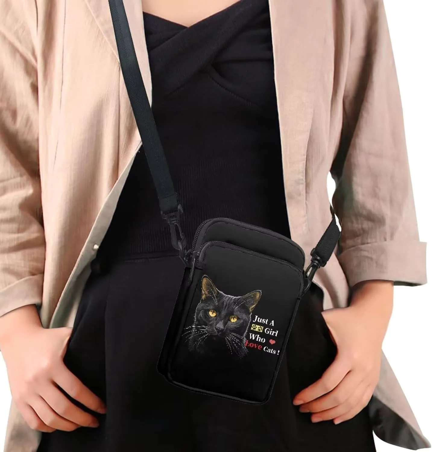 Double Layer Mini Crossbody Bag, Satchel Bags Handbag for Women Men