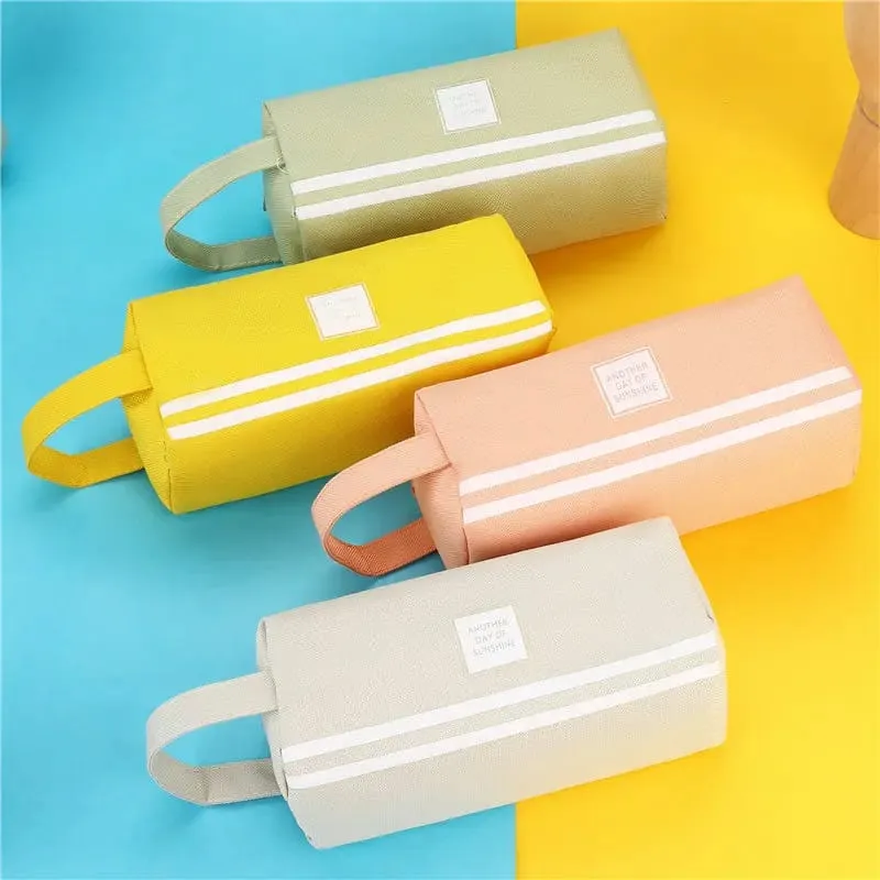 Double zipper pencil case Size: 19.5*7.5*7.5cm