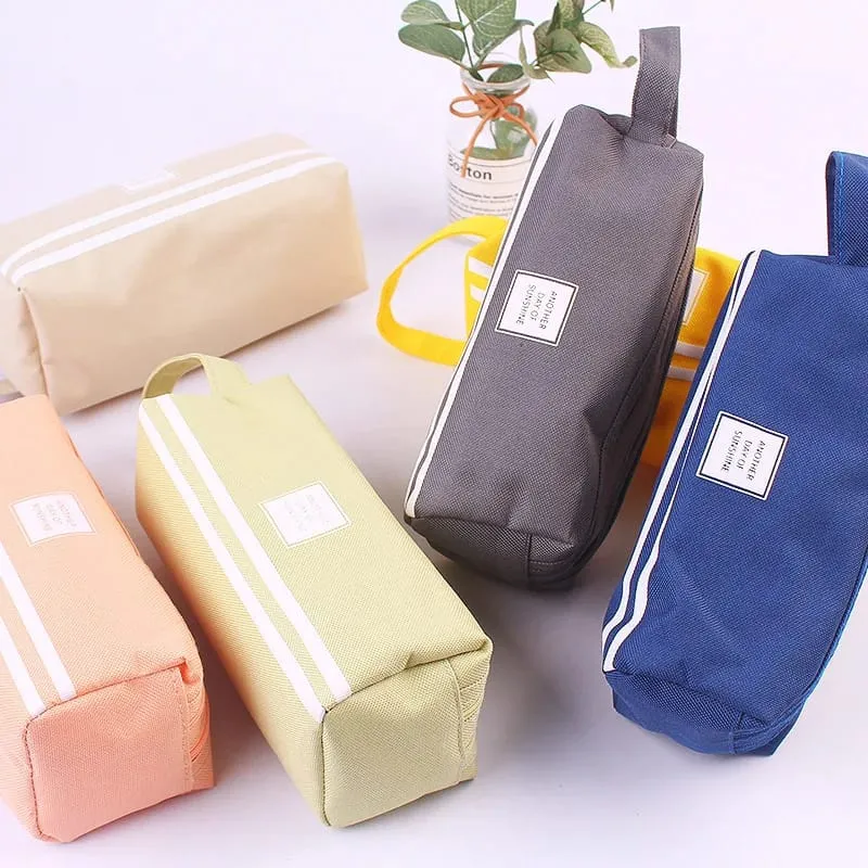 Double zipper pencil case Size: 19.5*7.5*7.5cm