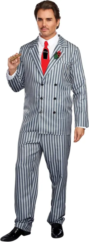 Dreamgirl Adult Gomez Costume, Mens Mr. Fright Halloween Costume
