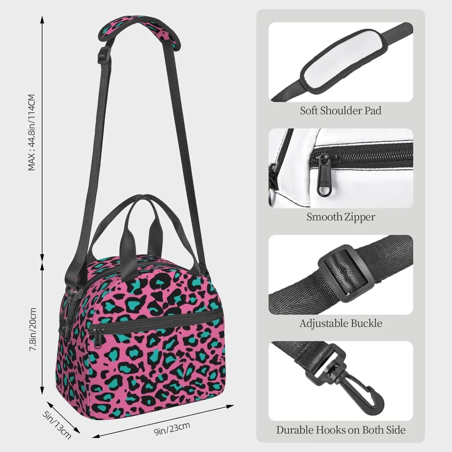 Dutch Windmill,Insulated Reusable Lunch Bag with Adjustable Shoulder Strap for Adults,Spring Flowers with Dutch Windmill,Leakproof Office Picnic Hiking Beach Tote Bag,Multicolor,9x5x7.8in