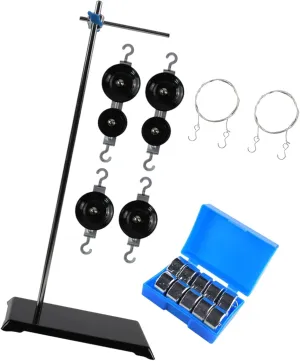 DYNWAVE Physics Pulley Set Demonstrator Teaching Aids Movable Pulley Portable Educational Science Experiment for School Middle School, Style C
