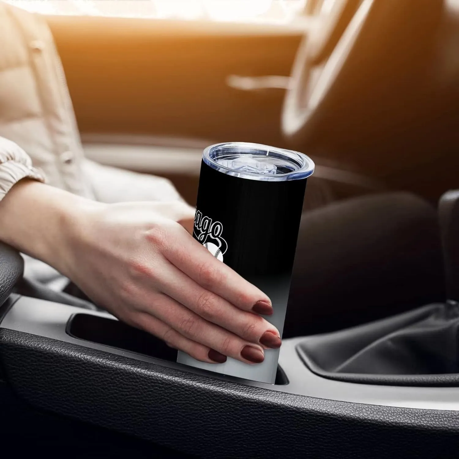 EBBUGAS Chicago EST 1894 Tumblers 20oz Straight Skinny Car Cups Sports Travel Coffee Mug, Stainless Steel, Insulated,Classic Collection Gifts for Men Women Fans.