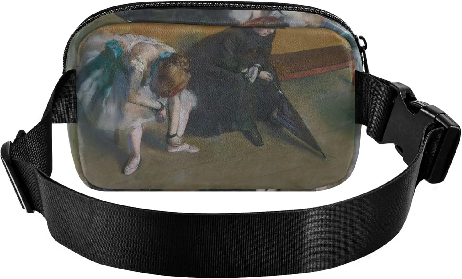 Edgar Degas Prints Waiting Womens Fanny Pack Hiking Hip Bag Belt Purse Waterproof Crossbody Waist Purse