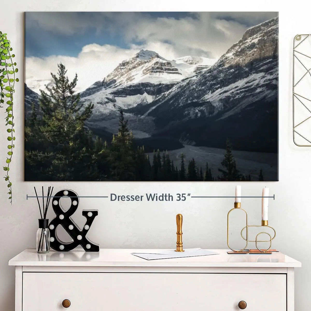 Elephant Stock Mountain Top Canvas - 1 Panel Mountain Pictures Wall Decor - Nature Wall Art, Mountain Canvas Photography - Mountains Wall Art for Nature Lovers - 36" X 24"