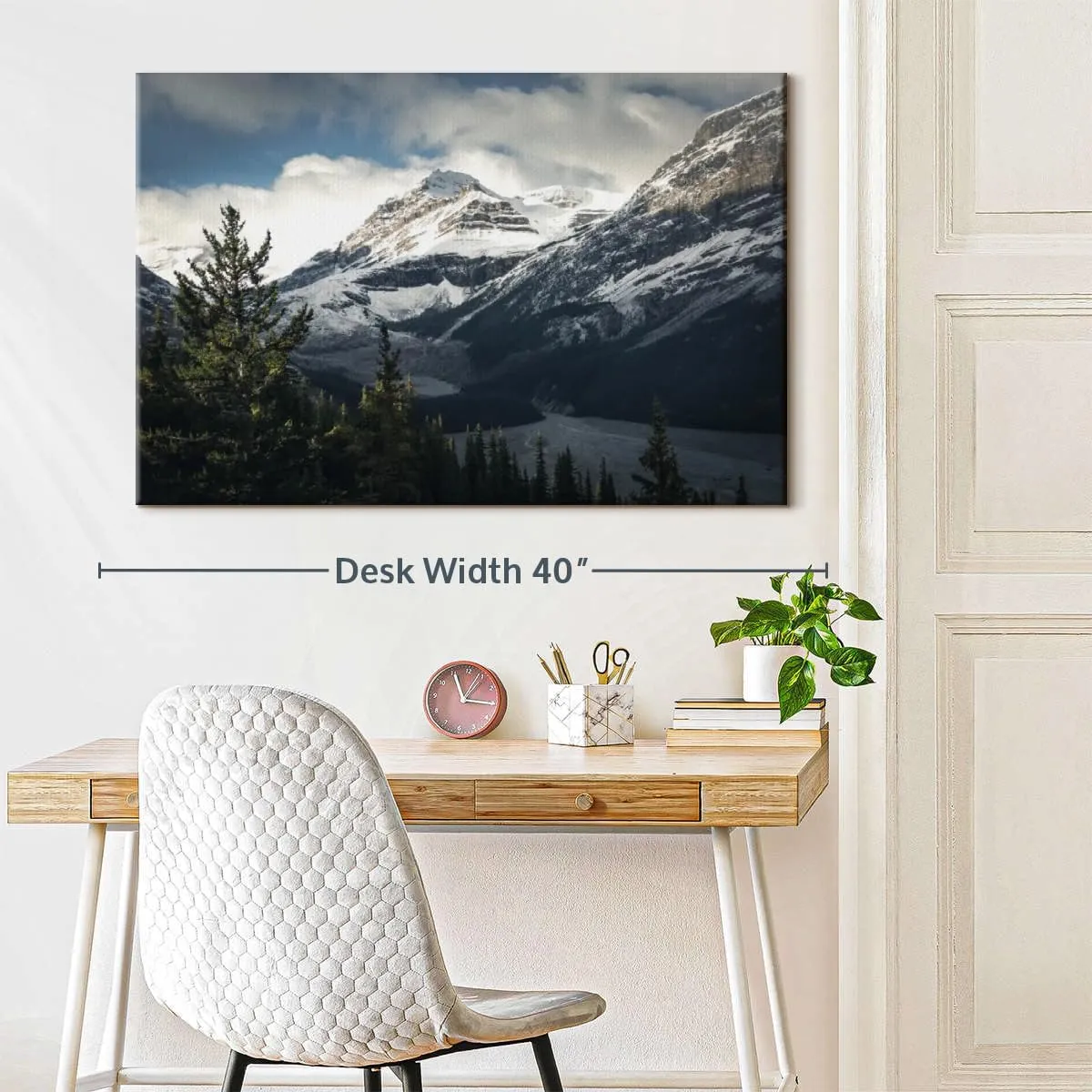 Elephant Stock Mountain Top Canvas - 1 Panel Mountain Pictures Wall Decor - Nature Wall Art, Mountain Canvas Photography - Mountains Wall Art for Nature Lovers - 36" X 24"