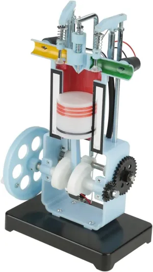 Engine Model, 4 Stroke Internal Combustion Engine Model, Single Cylinder Engine Model for Physics Mechanics Experiment Teaching Instrument