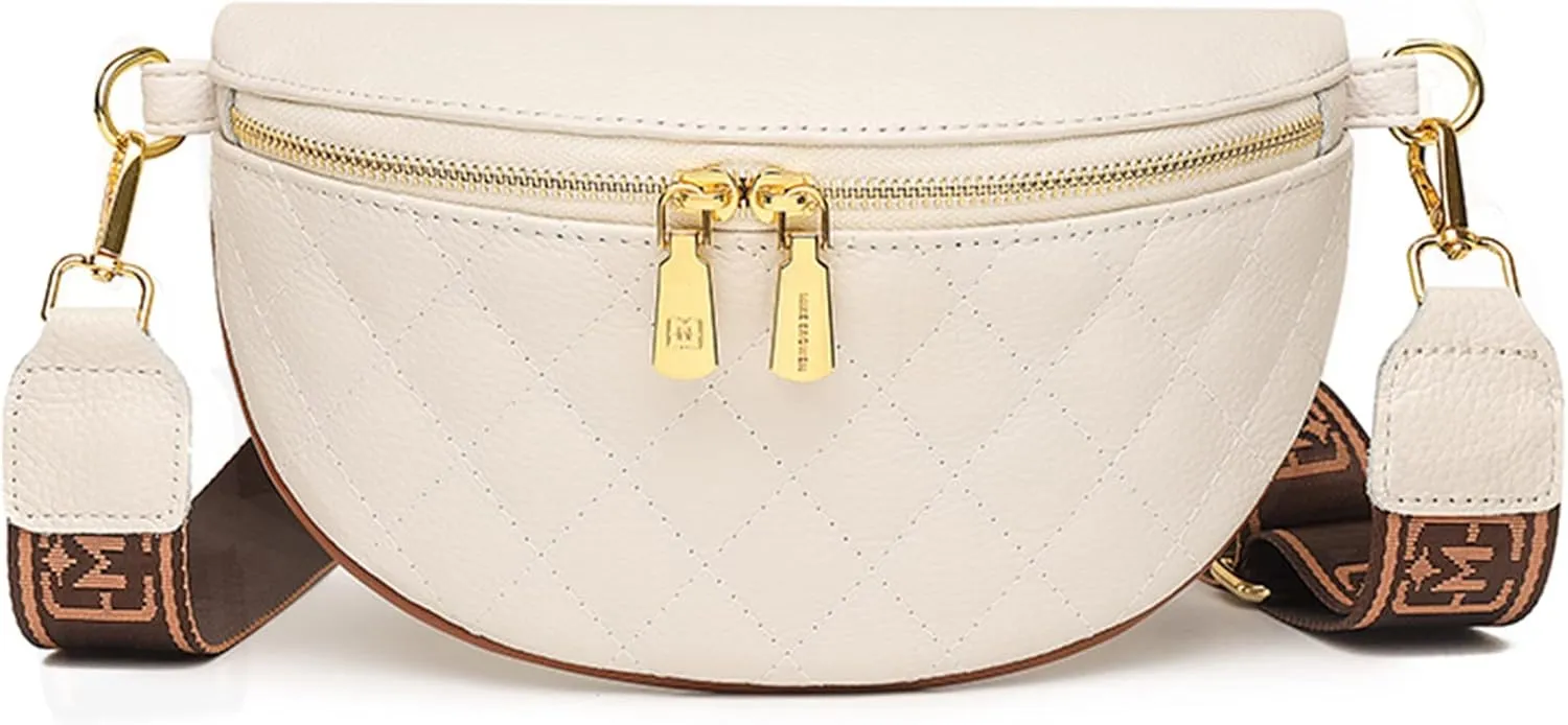 Eslcorri Small Crossbody Sling Bag for Women Trendy - Fanny Packs Leather Chest Belt Bum Bag Anti Theft Purse for Travel
