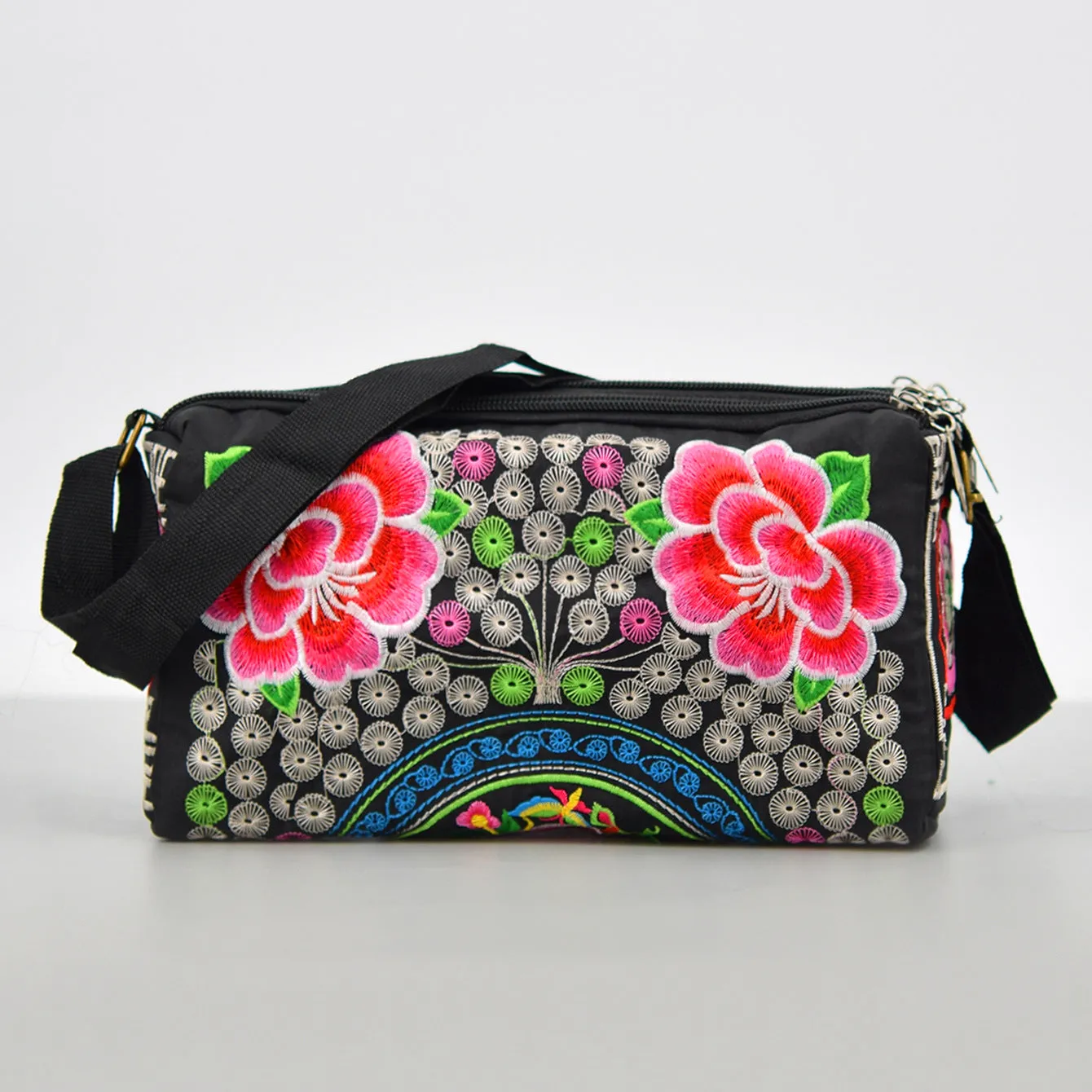 Ethnic Style Canvas Embroidered Retro Han Chinese Crossbody Bags