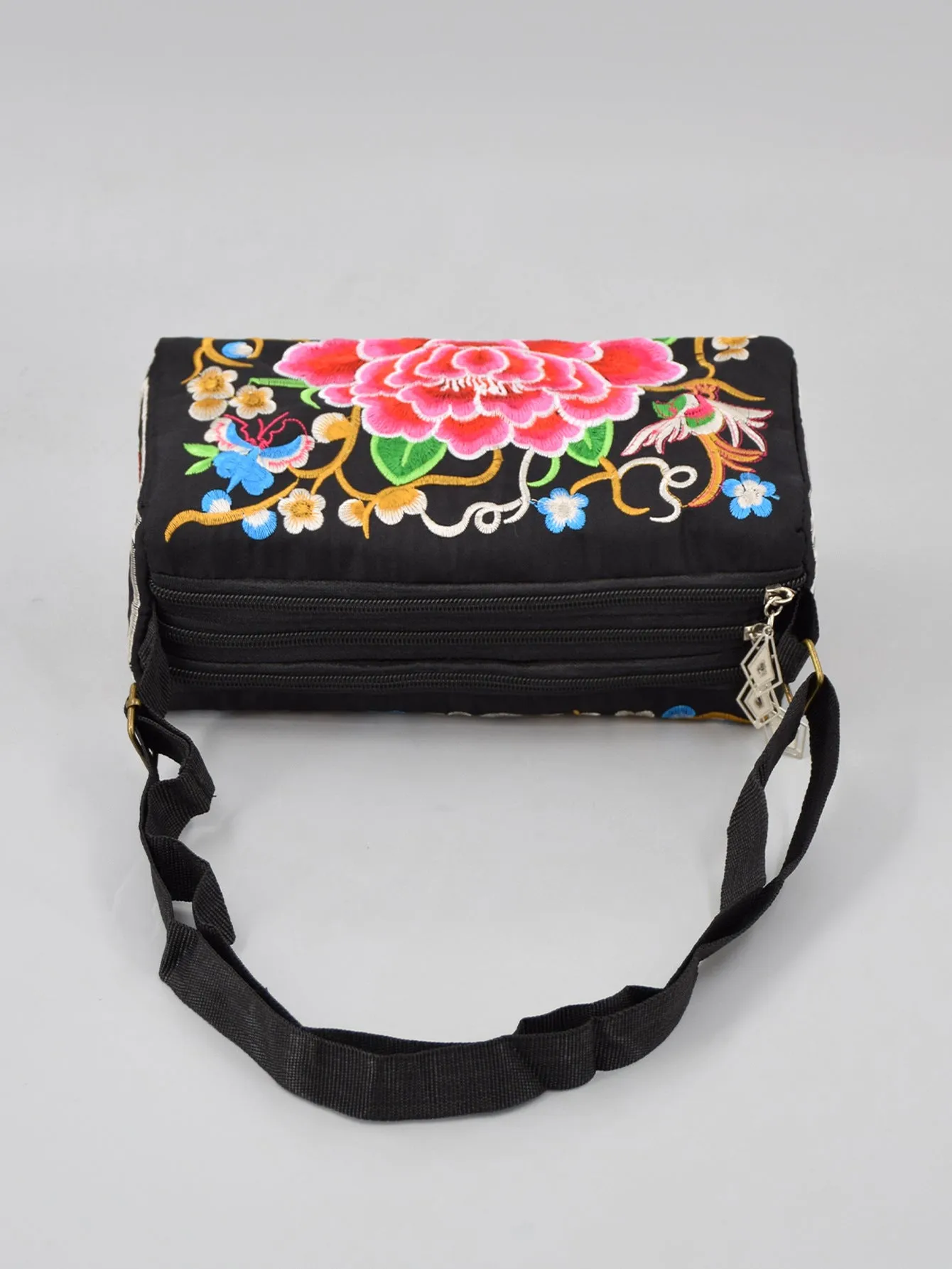 Ethnic Style Canvas Embroidered Retro Han Chinese Crossbody Bags