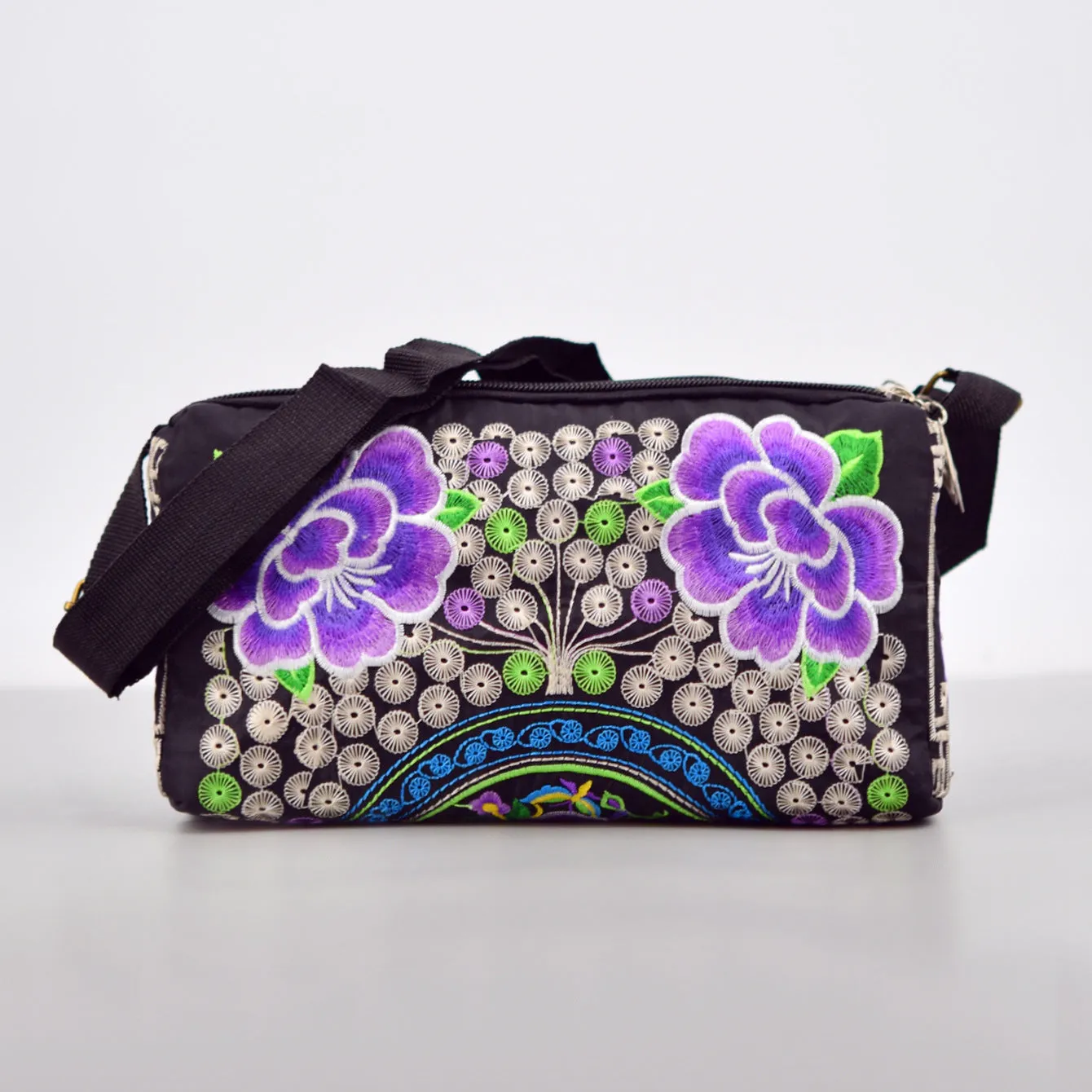 Ethnic Style Canvas Embroidered Retro Han Chinese Crossbody Bags