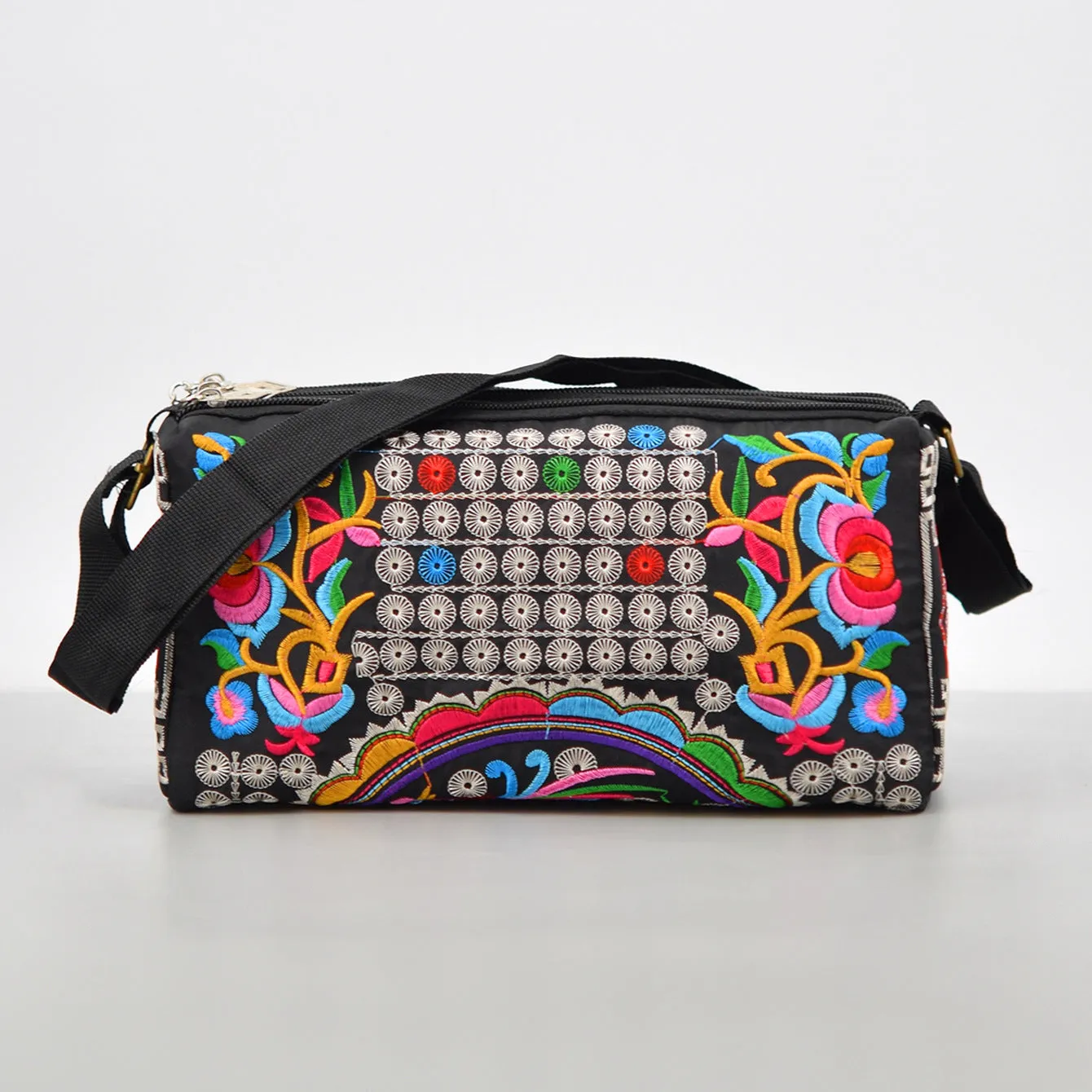 Ethnic Style Canvas Embroidered Retro Han Chinese Crossbody Bags