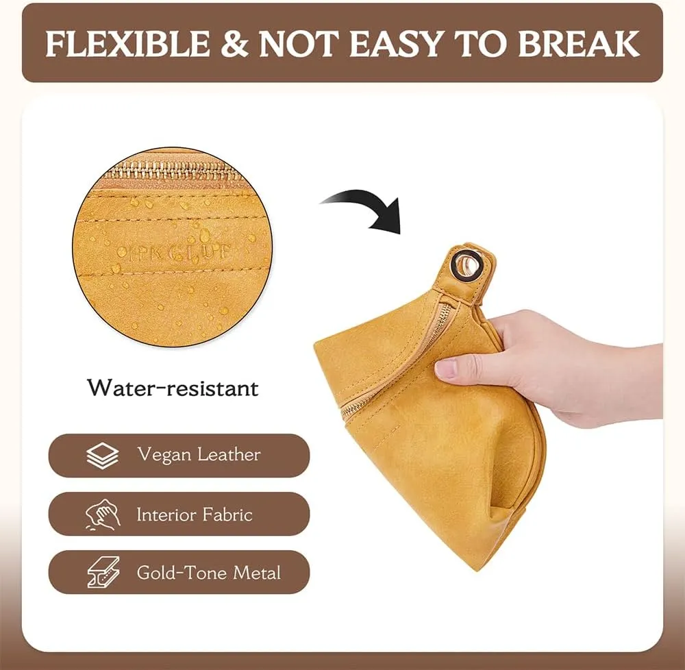 Fanny Pack Crossbody Bags for Women Vegan Leather Belt Bag Waist Pack Causal Chest Bum Bag With 2 Straps Yellow
