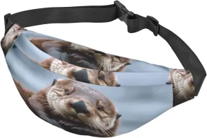 Fanny Pack for Men Women Waist Bag Adjustable Waist Pack Crossbody Belt Bag Lazy and Relaxing Otter Bum Bag