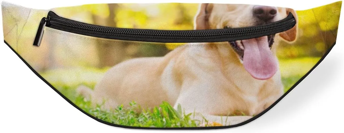 Fanny Pack for Women Men Dog Animals Waist Pack Crossbody Bag with Adjustable Straps for Hiking Running Walking Travel Cycling