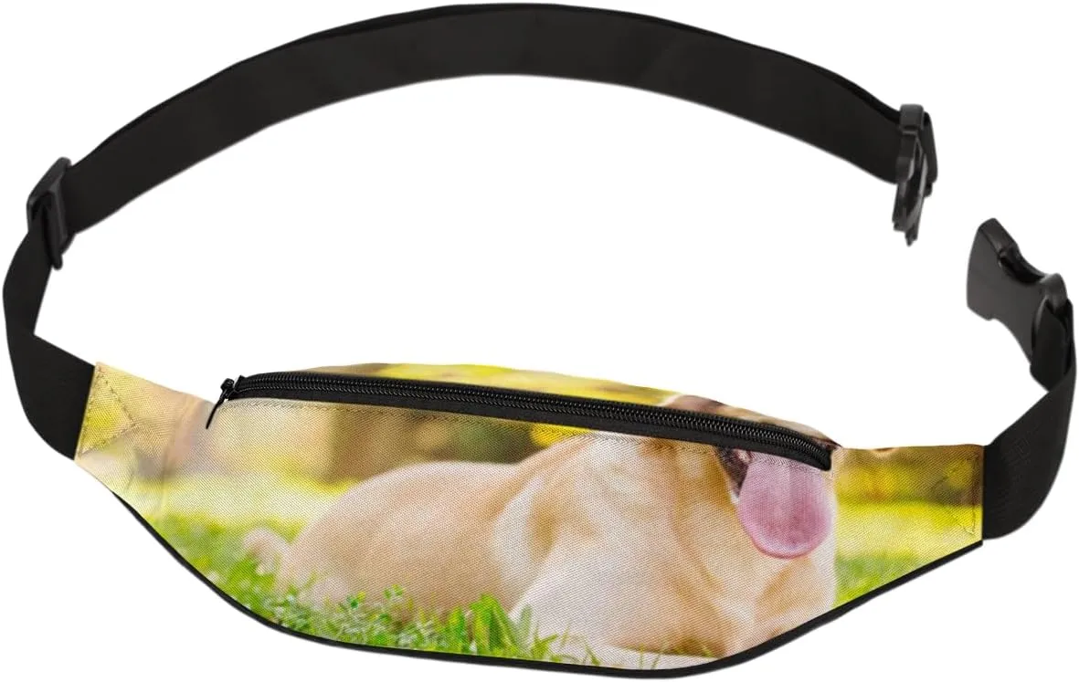 Fanny Pack for Women Men Dog Animals Waist Pack Crossbody Bag with Adjustable Straps for Hiking Running Walking Travel Cycling