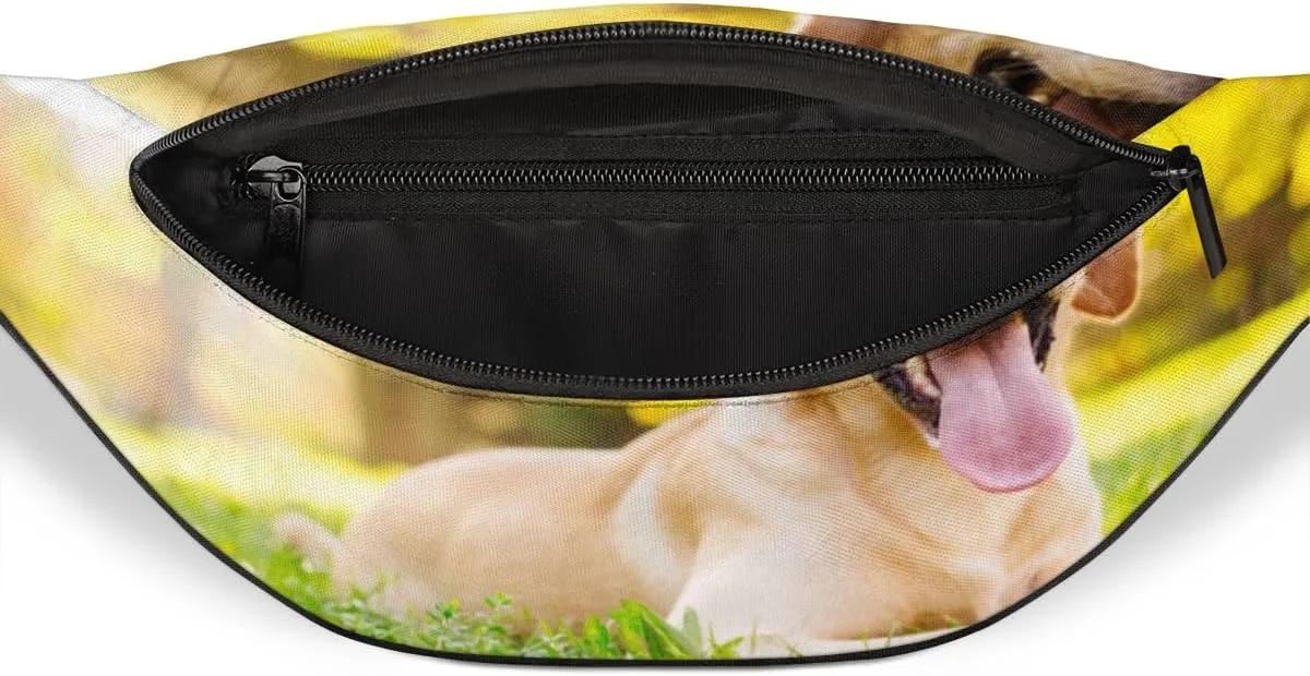 Fanny Pack for Women Men Dog Animals Waist Pack Crossbody Bag with Adjustable Straps for Hiking Running Walking Travel Cycling