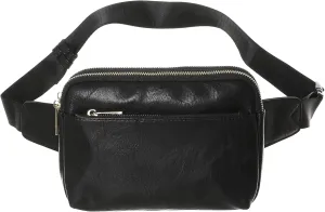 Fanny Packs for Women Men, Waist Packs with Adjustable Strap, Belt Bag Fashion Small Sling Bag for Travel Hiking(Style4-Black)