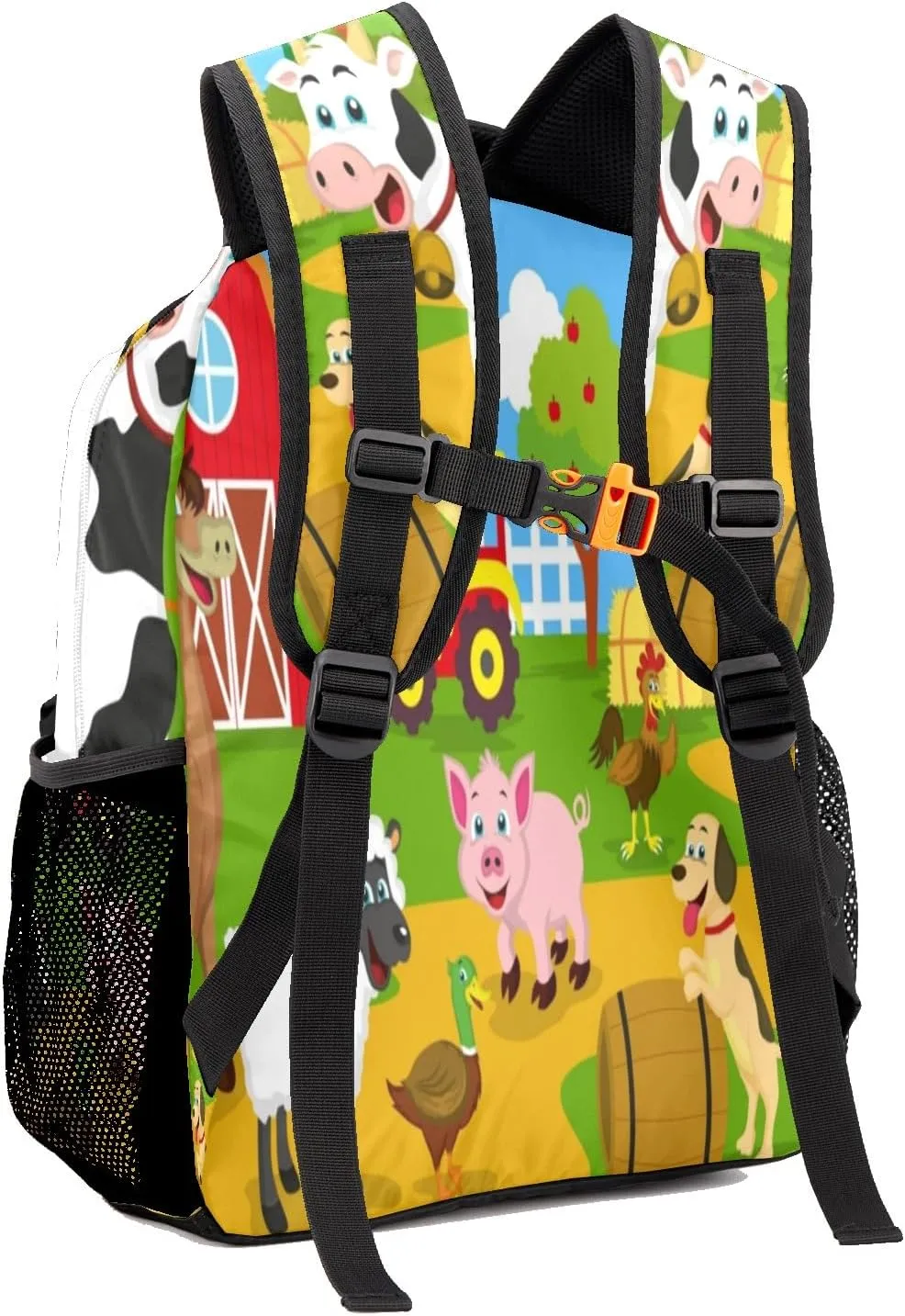 Farm House Animals Personalized School Backpack for Kid Boy Girls Primary Daypack Bookbag Custom Name Travel Bag