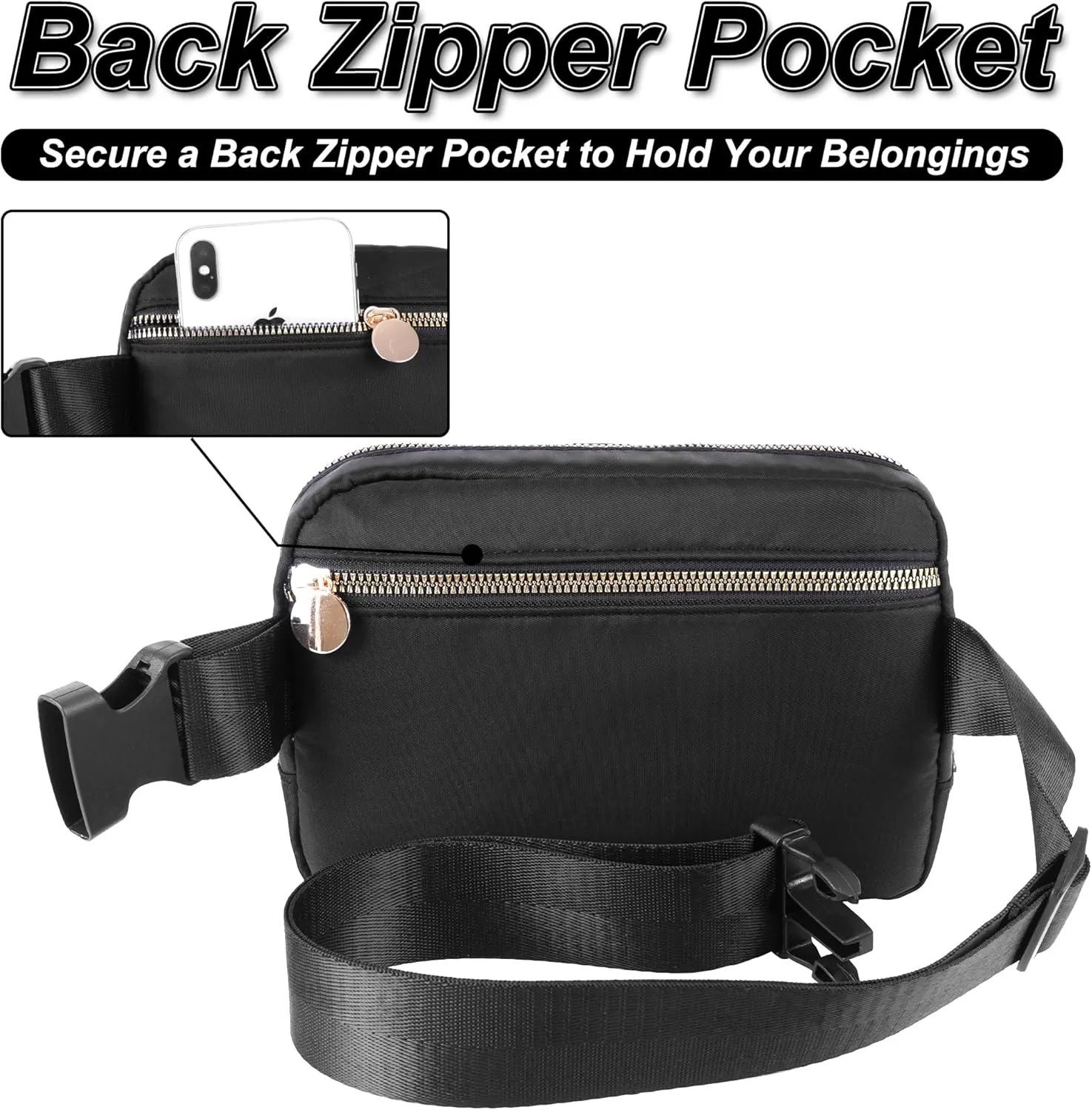 Fathers Gifts from Son Personalized - Dad Gifts for Fathers,Fathers Gifts for Dad Him,Initial Cross Body Bags Belt Bag | Black,K