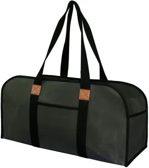 Firewood Bag Outdoor Firewood Storage Bag Firewood Carrier Bag Canvas Handbag Portable Men Travel Tool Bag Firewood Bag Carrier (Color : C)