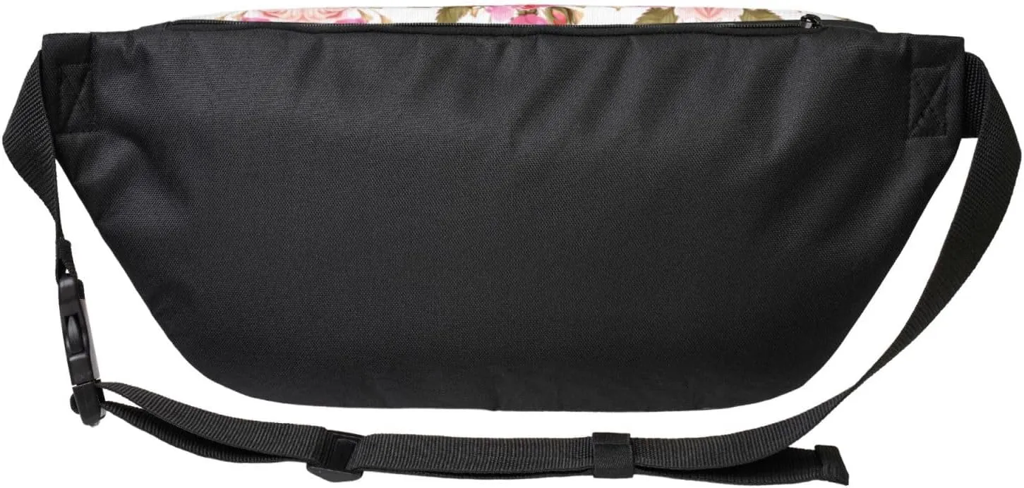 Floral Flower Rose Pink Fanny Pack Crossbody Bag â€“ Fashionable Sling Bag for Travel, Running, Cycling, and Everyday Use