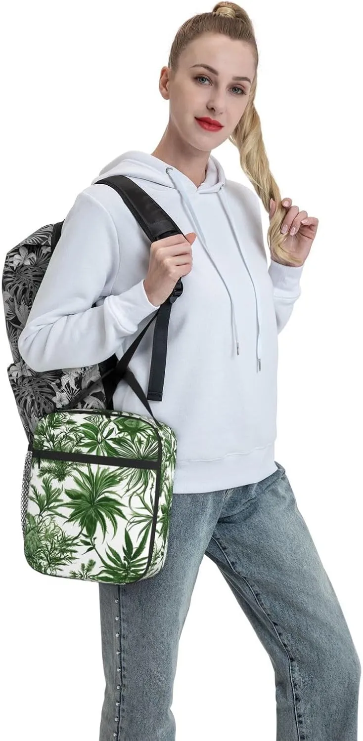 Flowering Herbs And Herbaceous Plants Insulated Lunch Bag For Men Women Lunchbox Designed For Office Work Travel