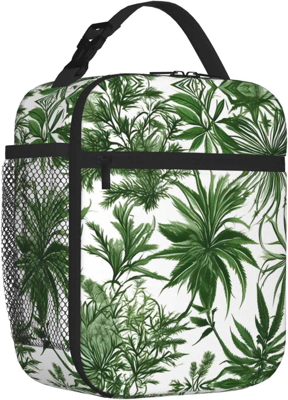 Flowering Herbs And Herbaceous Plants Insulated Lunch Bag For Men Women Lunchbox Designed For Office Work Travel