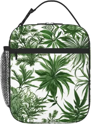 Flowering Herbs And Herbaceous Plants Insulated Lunch Bag For Men Women Lunchbox Designed For Office Work Travel