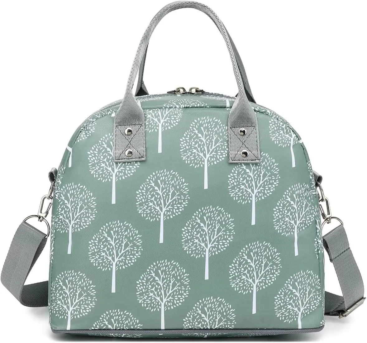 FlowFly Insulated Lunch Bag With Shoulder Strap for Women, Men, and Kids, Large and Reusable, Handle, Freezable Work and School Travel Tote and Meal Prep Organizer,Dandelion